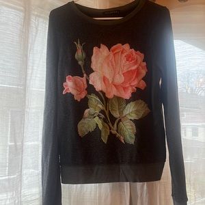 Floral Design Wildfox Baggy Beach Jumper
